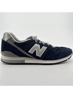 New Balance 996 Mens Size 8 Navy Silver Athletic Running Walking Shoes Sneakers